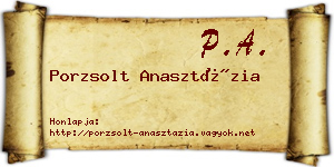Porzsolt Anasztázia névjegykártya